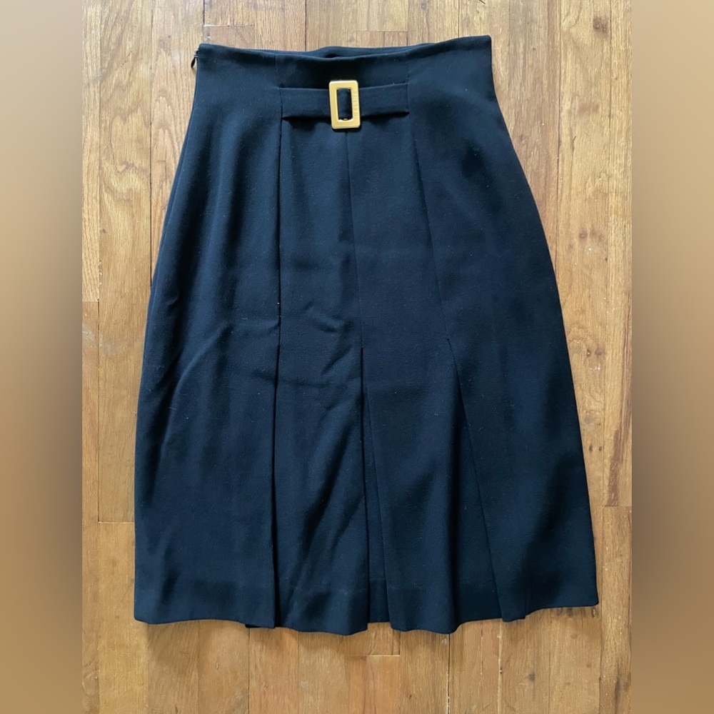 Celine Pleated Belted Skirt